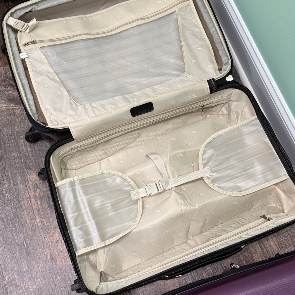 2 Piece Set Of Heys Hardside Spinner Luggage In Purple. Carry On And Checked Bag - Picture 13 of 16